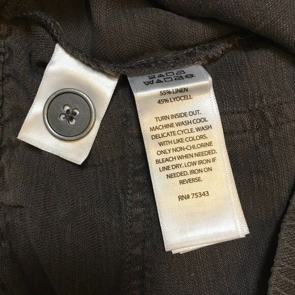 C&C California Womens XS Linen Lyocell Joggers Olive Green Pants Utility Pockets - Picture 4 of 10